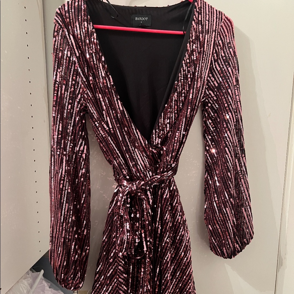Bardot sparkle dress